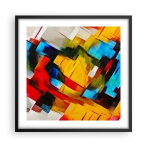 Plagát v čiernom ráme - Viacfarebný mix - 50x50 cm
