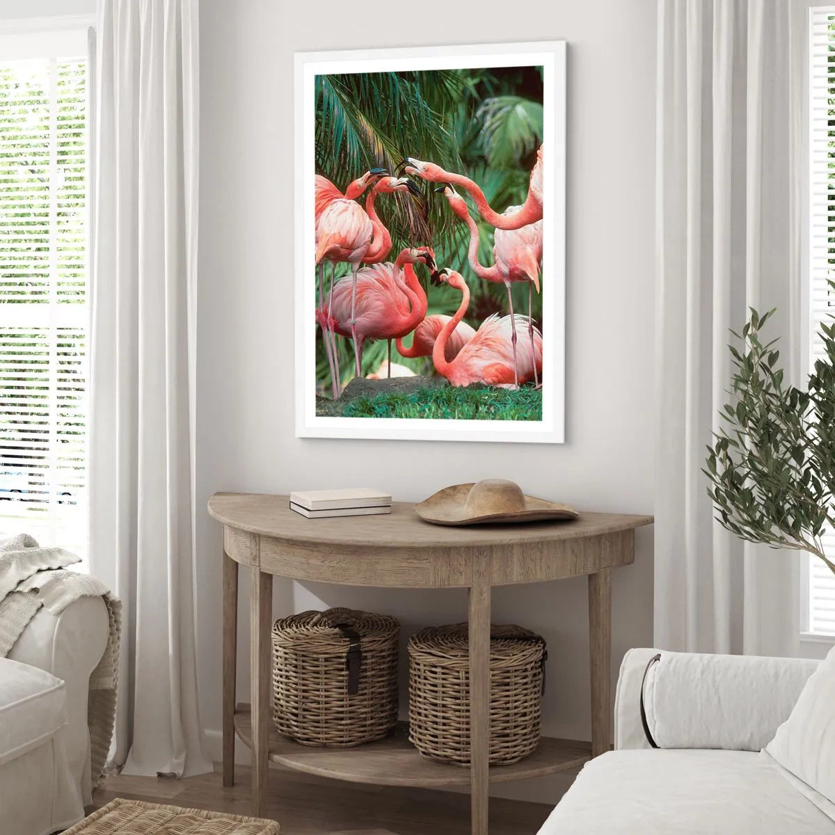 Plagát v bielom ráme - Popoludňajšie klebety - 50x70 cm