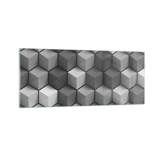 Obraz na skle - Kubistické puzzle - 100x40 cm
