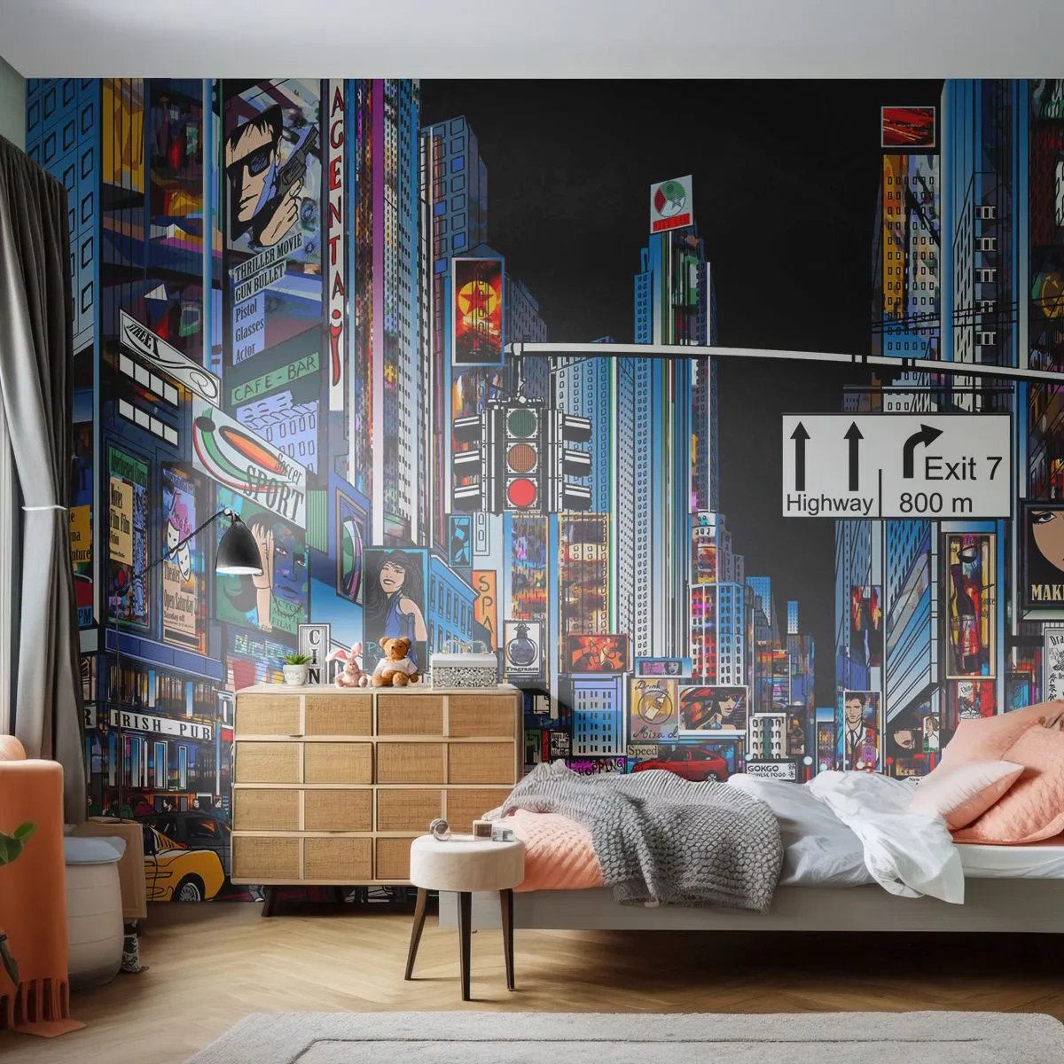 Fototapeta na mieru Standard Eco - Komiksová veľká noc - Mesto, Architektúra, New York