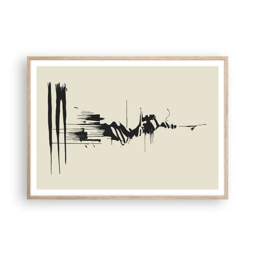Plagát v ráme zo svetlého duba - Rýchla abstrakcia - 100x70 cm