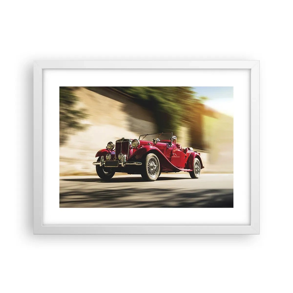 Plagát v bielom ráme - Krajšia ako Níke Samotrácka - 40x30 cm