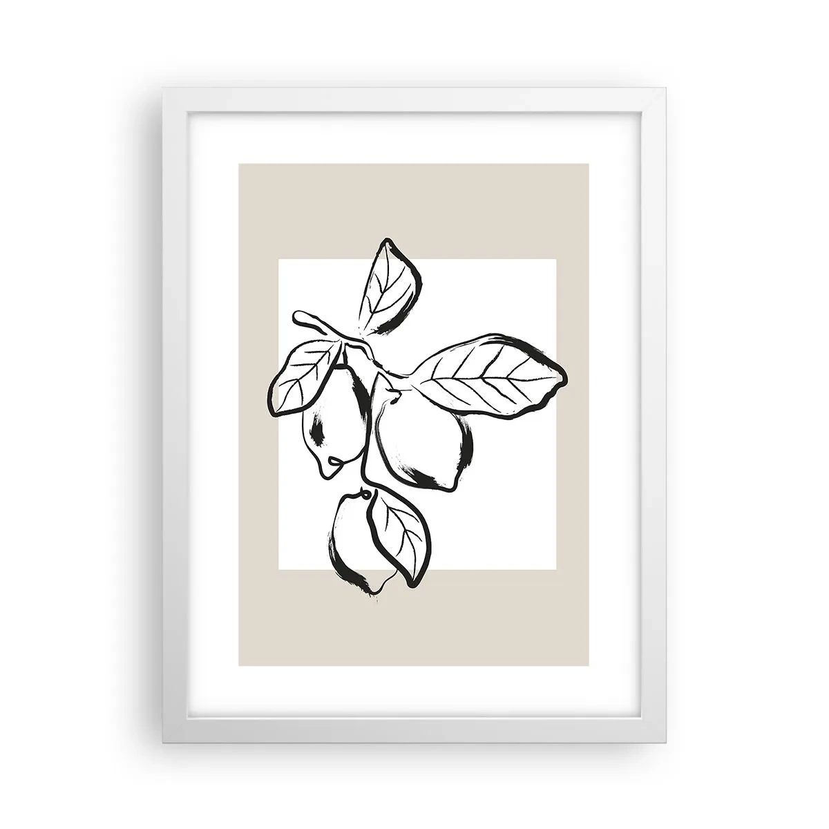 Plagát v bielom ráme - Kde citrón dozrieva… - 30x40 cm