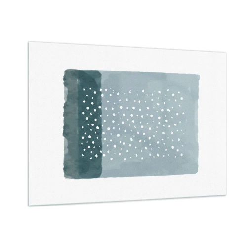 Obraz na skle - Pestované na modrej - 100x70 cm