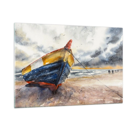 Obraz na skle - Odpočinok na brehu - 120x80 cm
