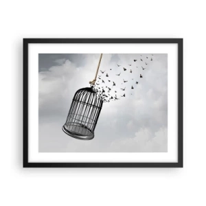 Plagát v čiernom ráme - Viera… nádej… sloboda! - 50x40 cm