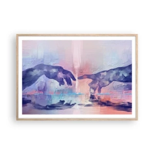 Plagát v ráme zo svetlého duba - Božská iskra života - 100x70 cm