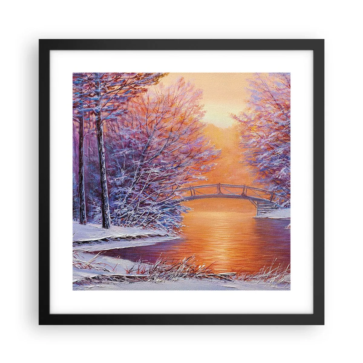 Plagát v čiernom ráme - Stretneme sa tu - 40x40 cm