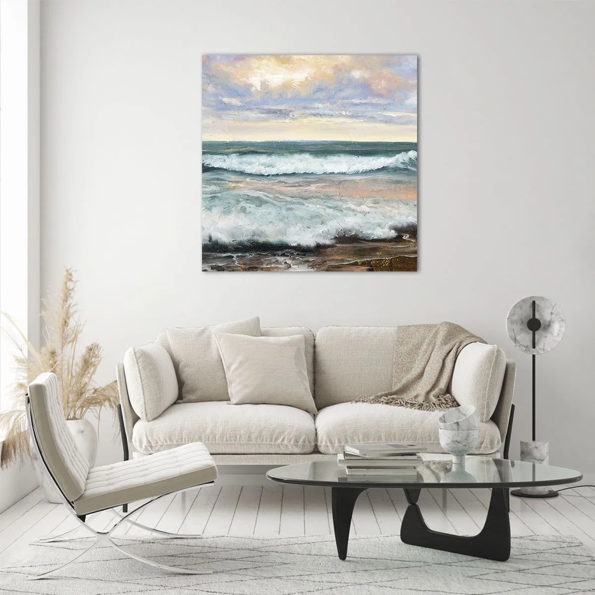 Obraz na skle - Tu uhladíš dušu - 60x60 cm
