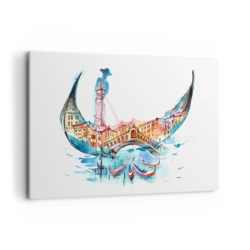 Obraz na plátne - Plávame mestom - 120x80 cm