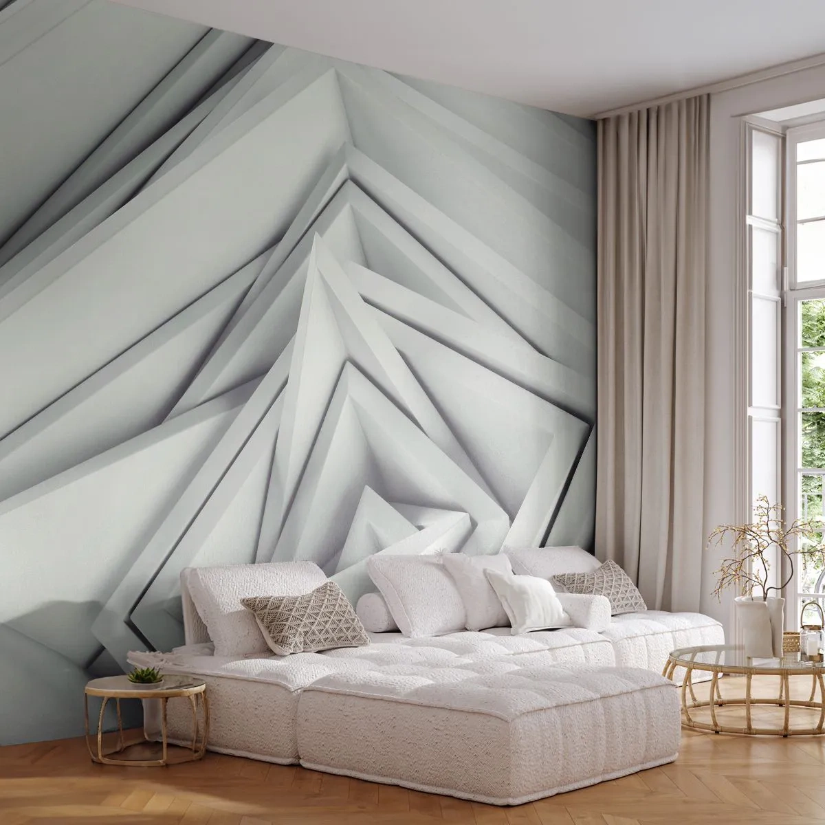 Fototapeta Standard Eco - Symfónia ostrých uhlov - Technológia, 3D, Moderné - 250x175 cm