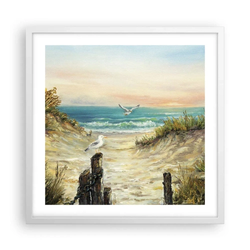 Plagát v bielom ráme - Bezvetrie a samota - 50x50 cm