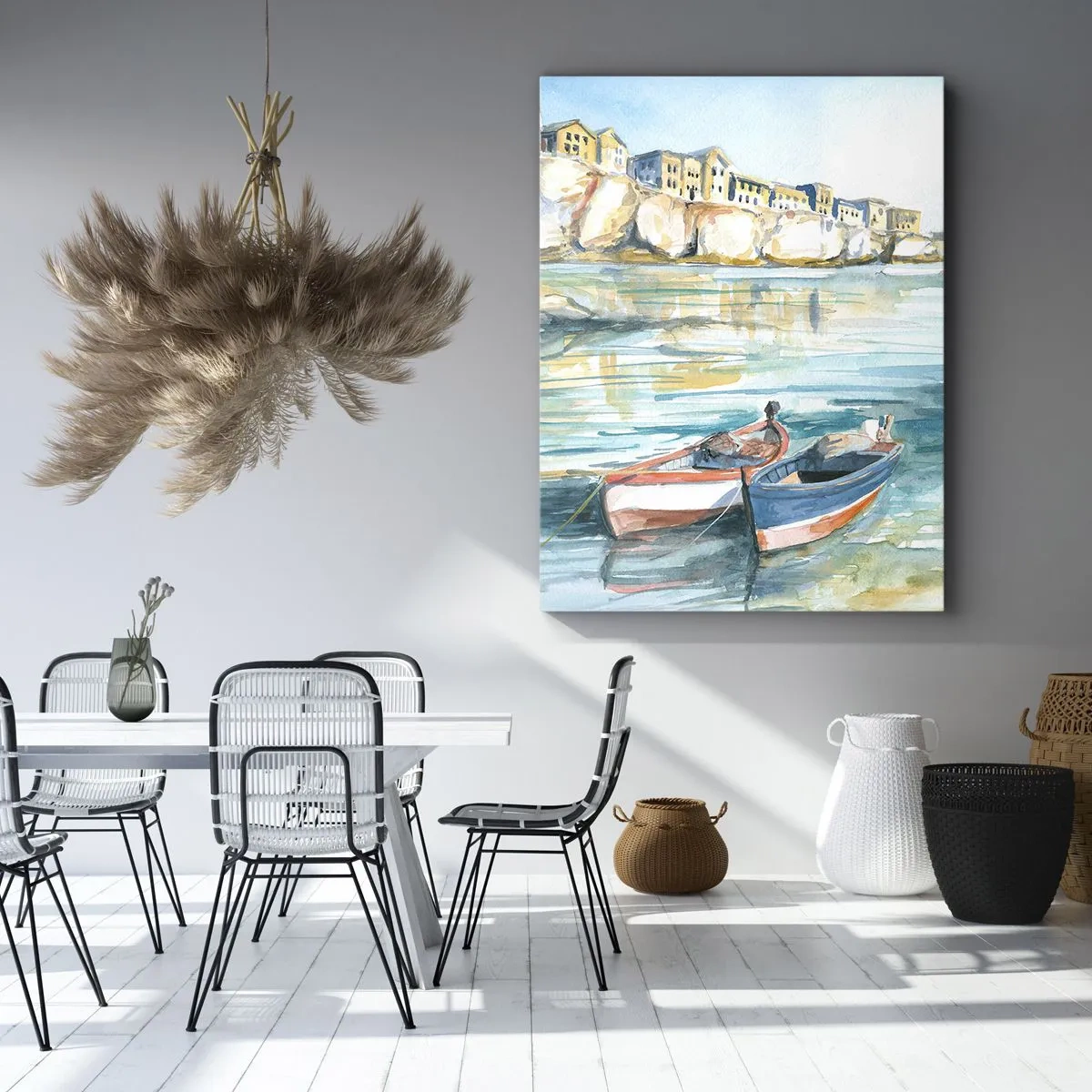 Obraz na plátne - Krajina v modrej - 55x100 cm