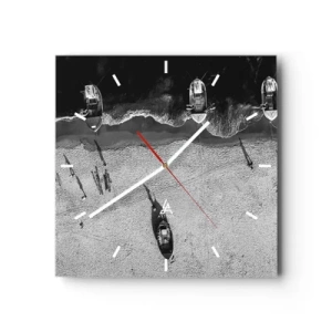 Nástenné hodiny - Ešte na brehu… - 30x30 cm