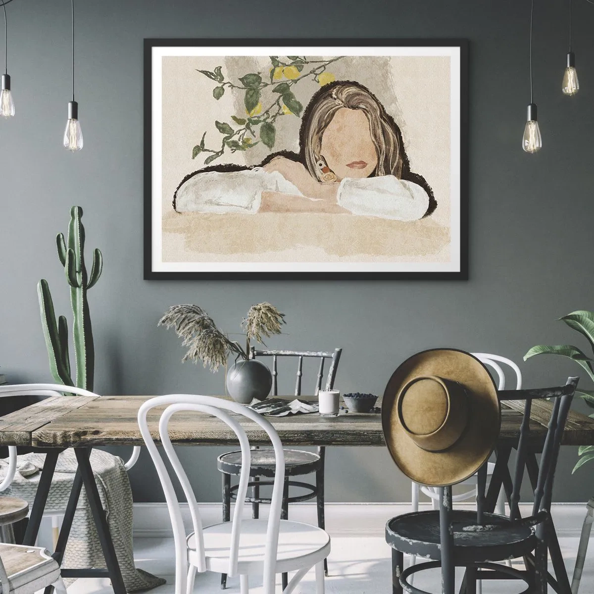 Plagát v čiernom ráme - Kráska z juhu - 50x40 cm