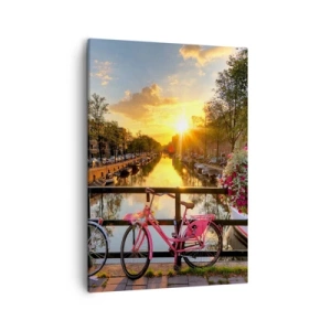 Obraz na plátne - Jarné ráno v Amsterdame - 50x70 cm