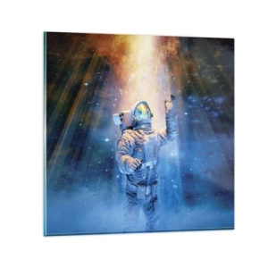 Obraz na skle - Konečne v cieli - 30x30 cm