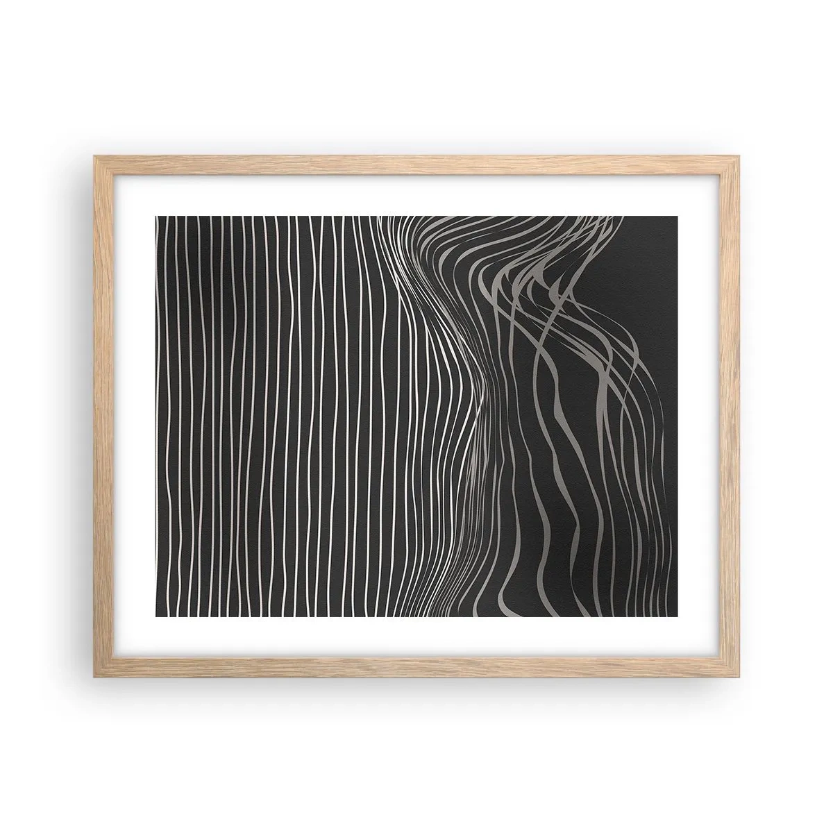 Plagát v ráme zo svetlého duba - Rytmus a prízvuk - 50x40 cm