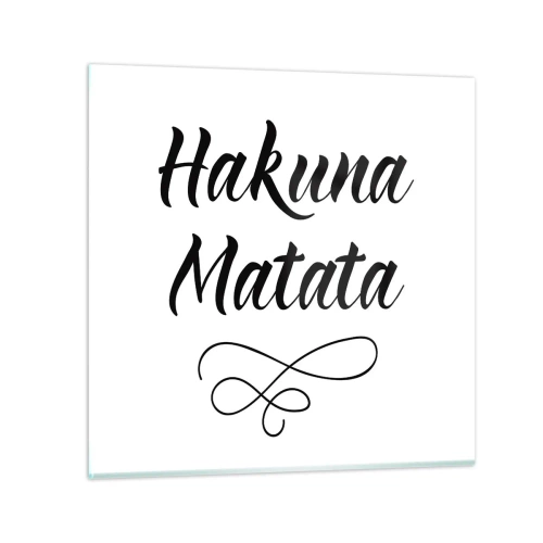 Obraz na skle - Najlepšia rada - 40x40 cm