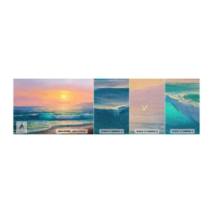 Vzorka fototapety Premium Canvas - Tyrkysová pieseň vĺn - Abstrakcia, Krajina, More - 100x30 cm