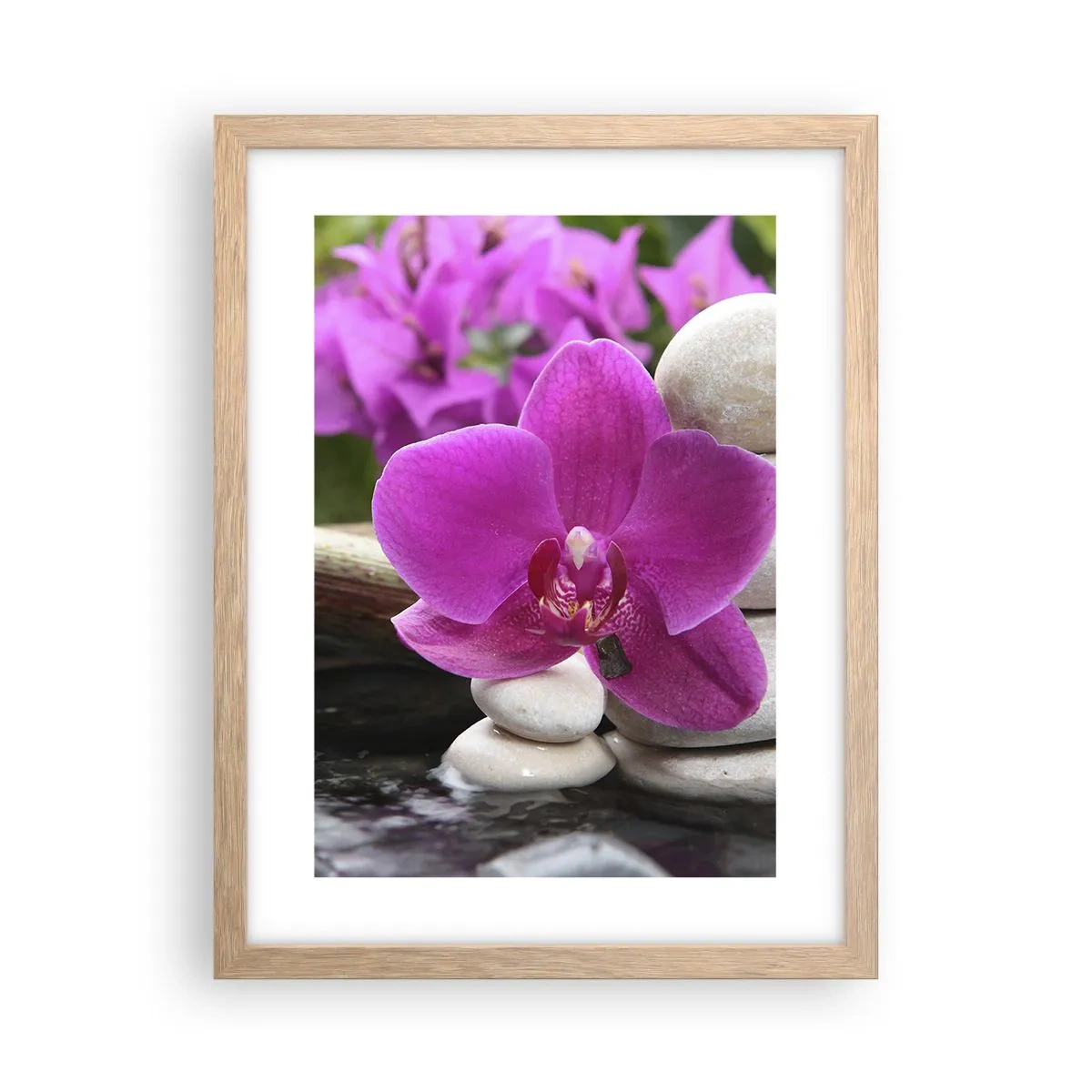 Plagát v ráme zo svetlého duba - Už odpočívaš - 30x40 cm