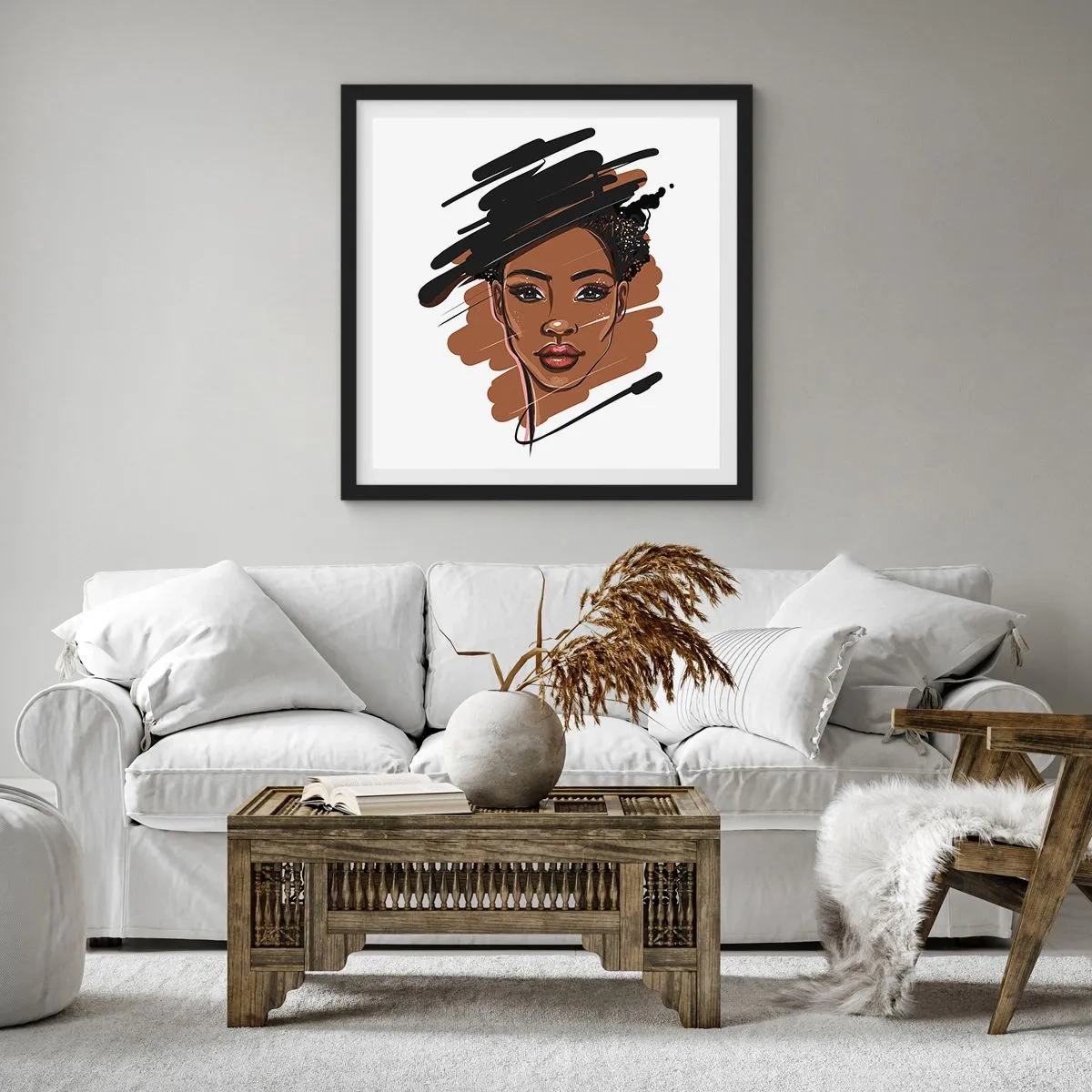 Plagát v čiernom ráme - Sladká ako čokoláda - 40x40 cm