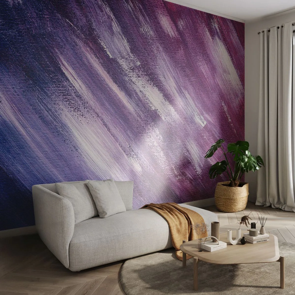 Samolepiaca Fototapeta Deluxe Sticker - Keď fúka slnečný vietor - Abstrakcia, Kus, Moderný vzor - 250x175 cm
