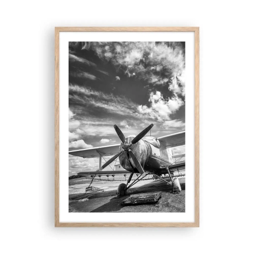 Plagát v ráme zo svetlého duba - Nemôžem sa toho dočkať! - 50x70 cm