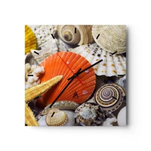 Nástenné hodiny - Poklady oceánu - 30x30 cm