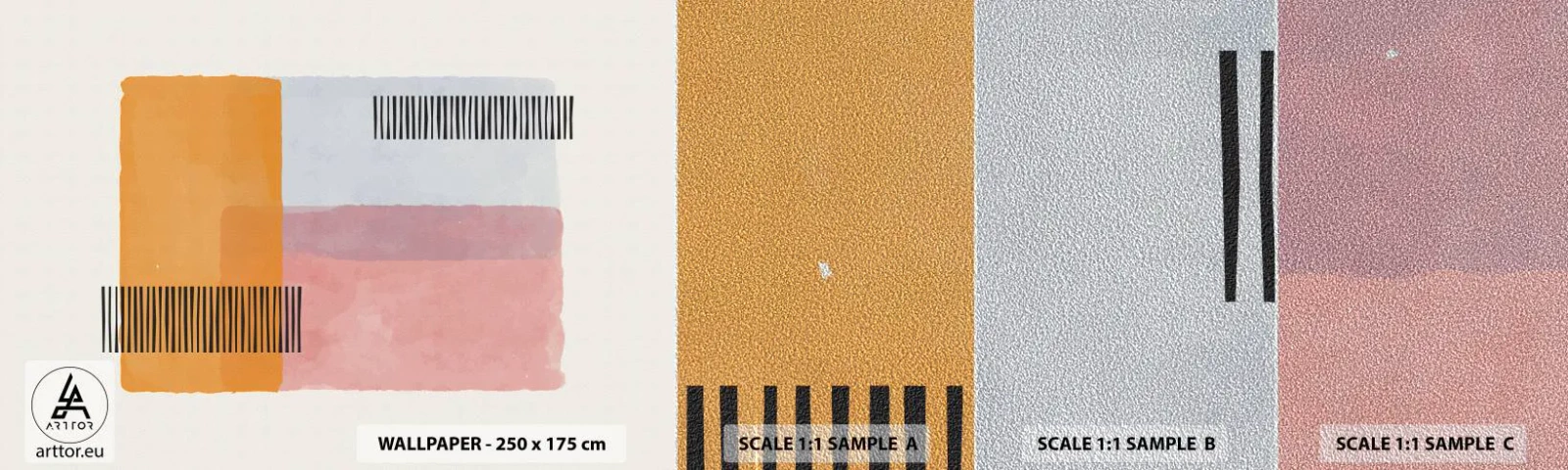 Vzorka fototapety Premium Sand - Z rohu do rohu - Abstrakcia, Kus, Minimalizmus - 100x30 cm