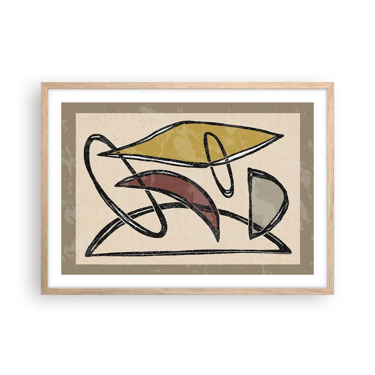 Plagát v ráme zo svetlého duba - Zvisle a vodorovne - 70x50 cm