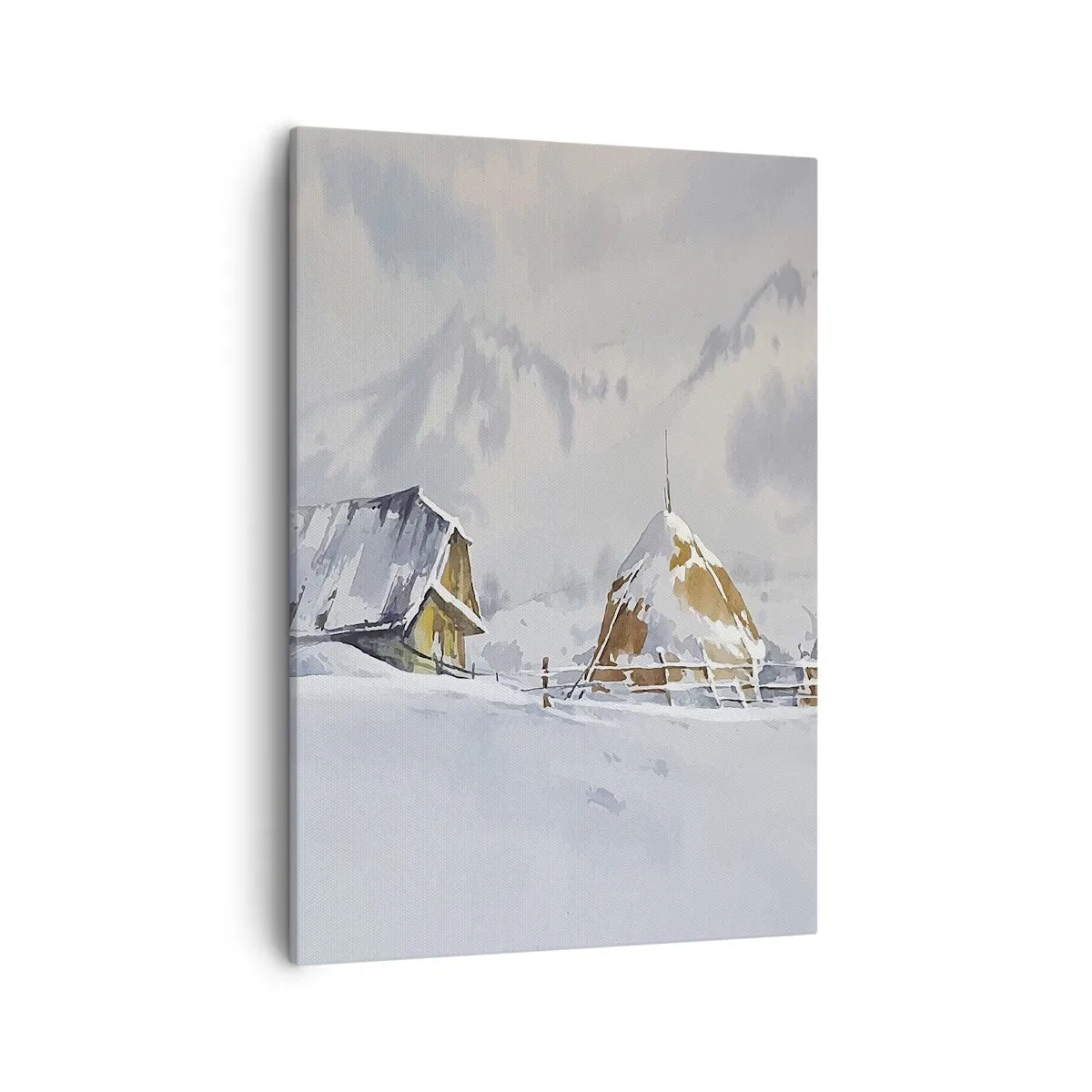 Obraz na plátne - V zasneženom údolí - 50x70 cm