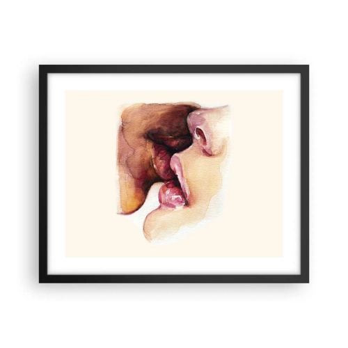 Plagát v čiernom ráme - Ako noc a deň, zem a nebo - 50x40 cm