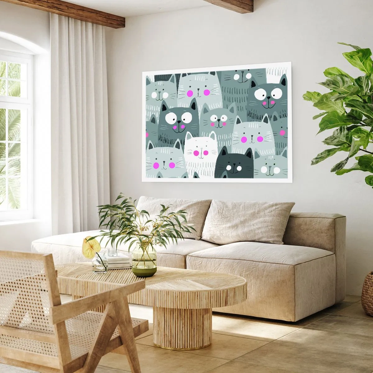 Plagát - Mačací svet - 70x50 cm