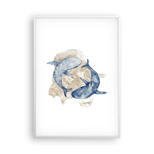 Plagát v bielom ráme - Priateľstvo alebo láska? - 70x100 cm