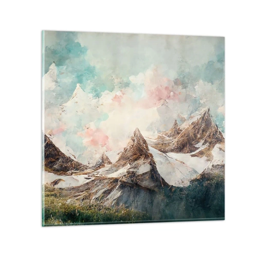 Obraz na skle - Skalné čepele - 40x40 cm