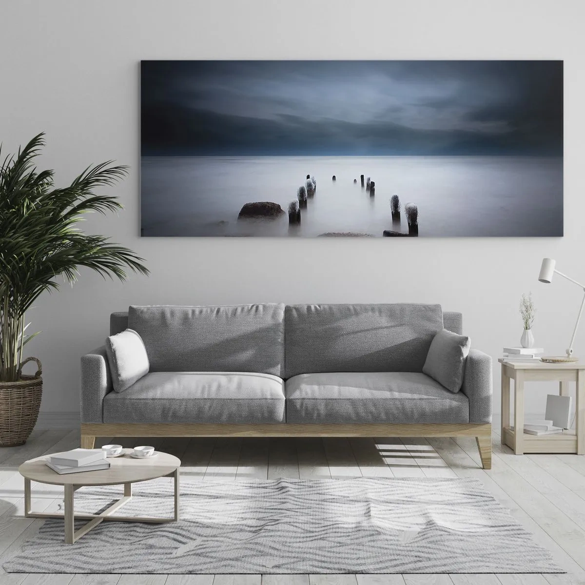 Obraz na skle - Zamyslené jazero - 100x40 cm