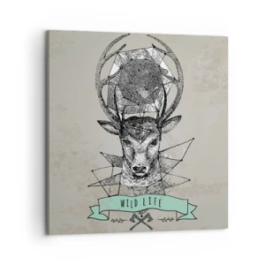 Obraz na plátne - Videnie sv. Huberta - 60x60 cm