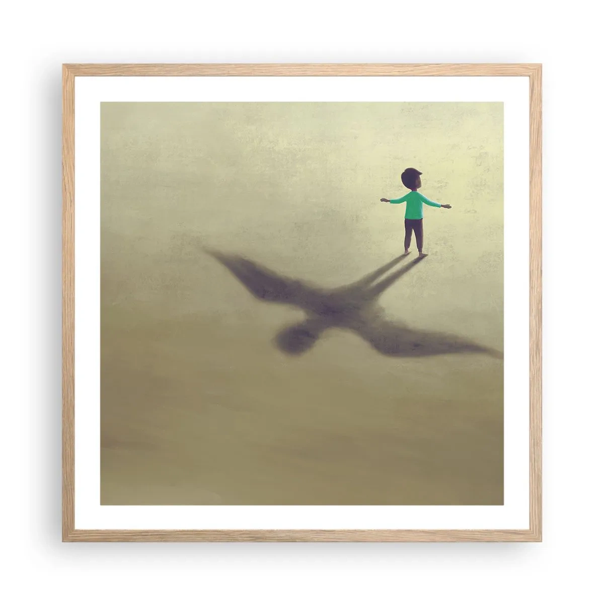 Plagát v ráme zo svetlého duba - Hrdina budúcnosti - 60x60 cm