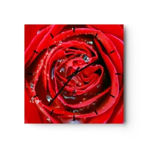 Nástenné hodiny - V kvapkách rosy - 30x30 cm