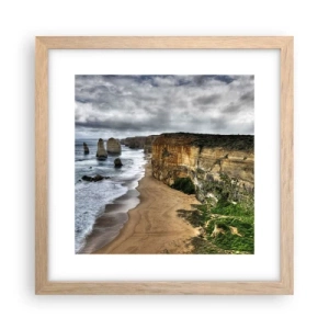 Plagát v ráme zo svetlého duba - Drsná krása - 30x30 cm
