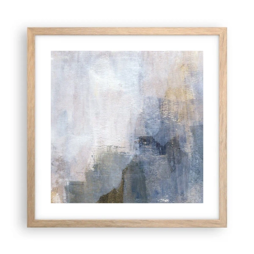 Plagát v ráme zo svetlého duba - Tóny a akordy farieb - 40x40 cm