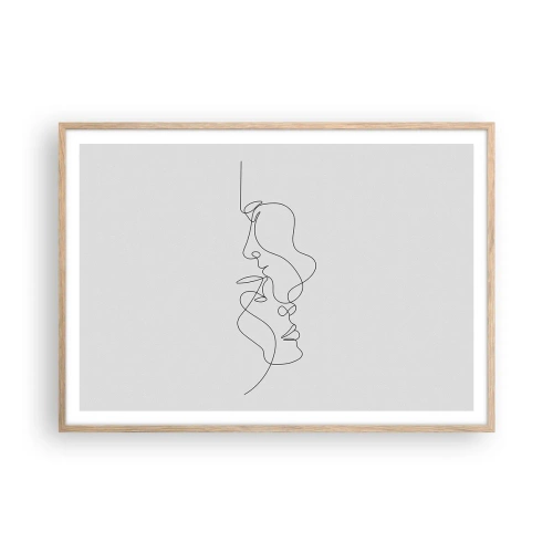 Plagát v ráme zo svetlého duba - Žiar vášnivých túžob - 100x70 cm