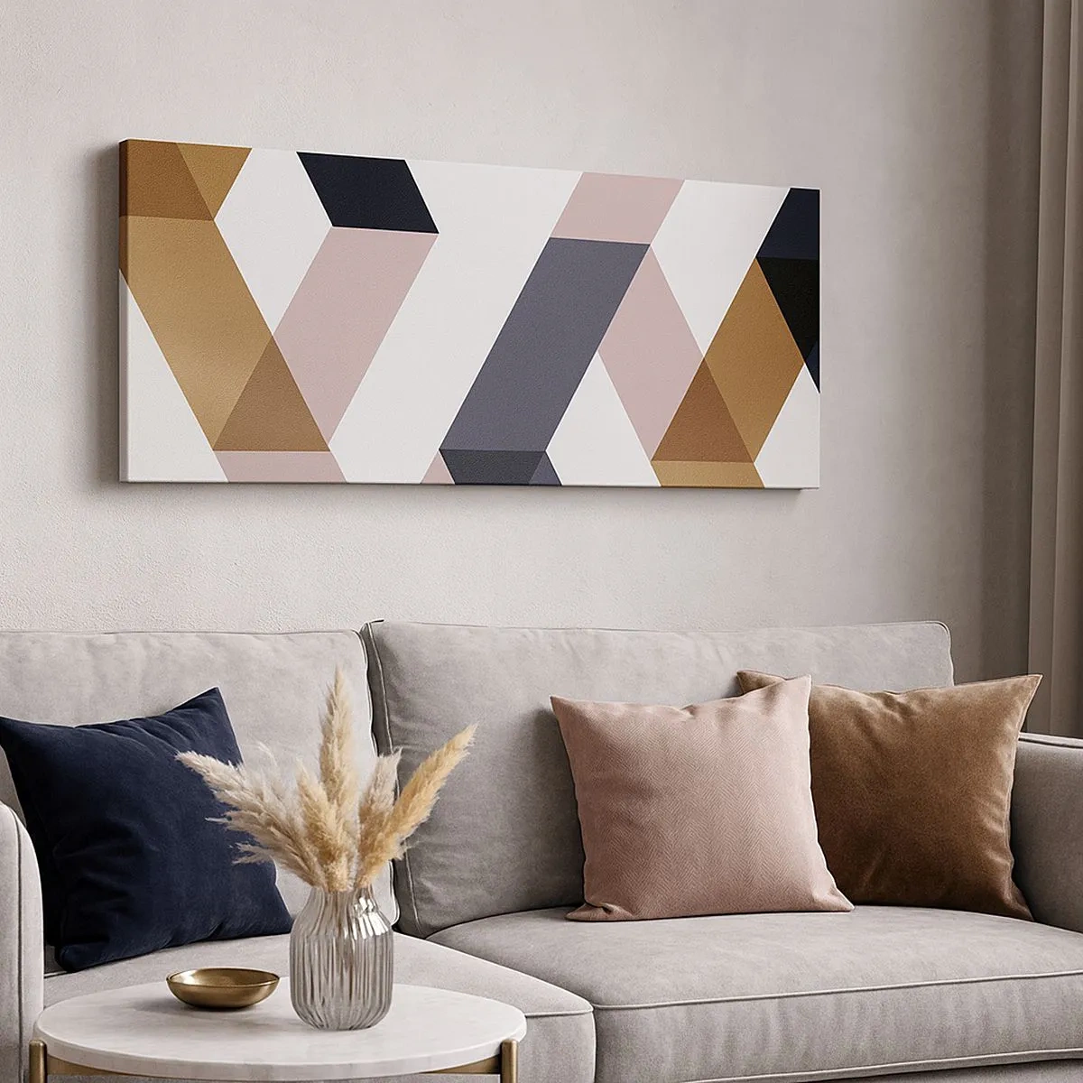 Obraz na plátne - Roviny a uhly - 100x40 cm