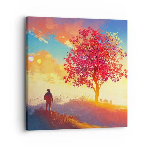 Obraz na plátne - Pútnik pri cieli - 30x30 cm