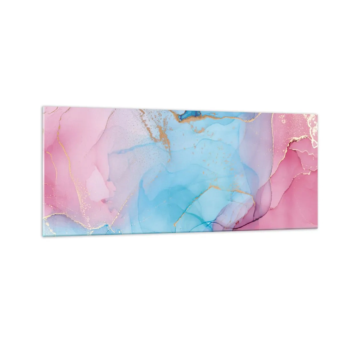 Obraz na skle - Stretávanie a prelínanie - 100x40 cm