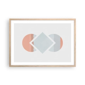 Plagát v ráme zo svetlého duba - Situácia je jasná - 70x50 cm