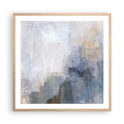 Plagát v ráme zo svetlého duba - Tóny a akordy farieb - 60x60 cm