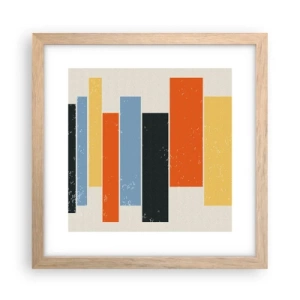 Plagát v ráme zo svetlého duba - Záznam hudby - 30x30 cm