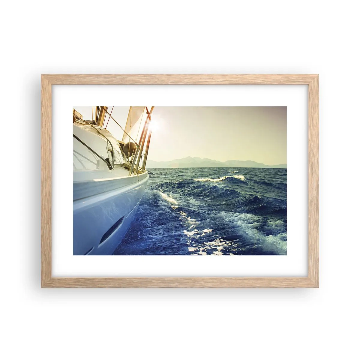 Plagát v ráme zo svetlého duba - Za dobrodružstvom - 40x30 cm